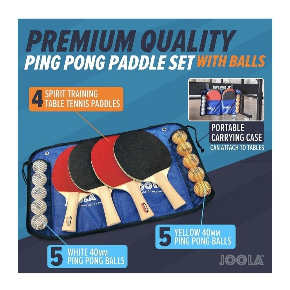 JOOLA Family Premium Ping Pong Paddles Set of 4 - Advanced Table - Picture 3 of 4